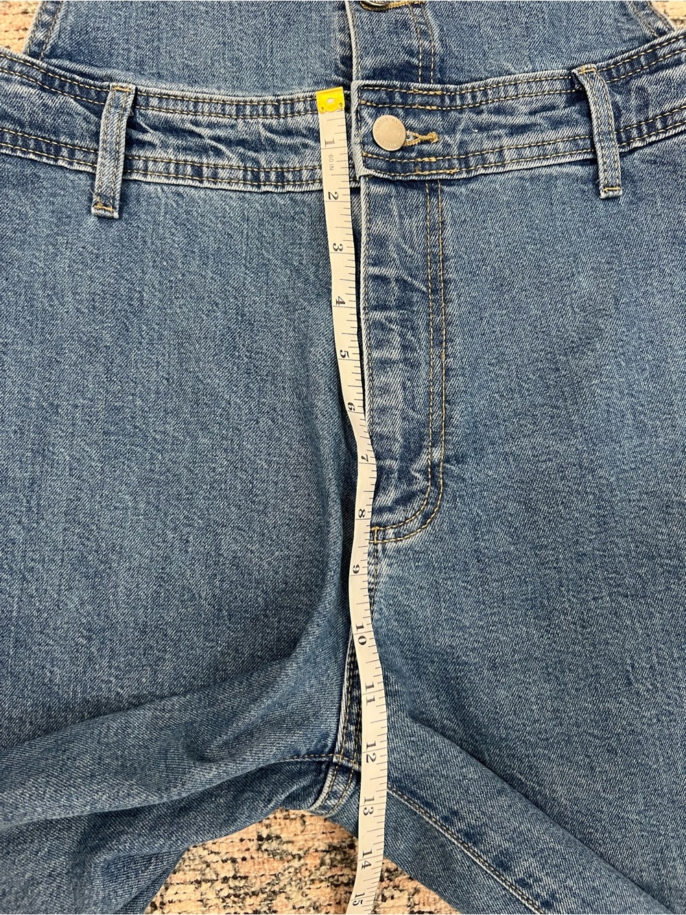 Women's Wide-Leg Denim Overalls - Blue - Picture 7 of 14